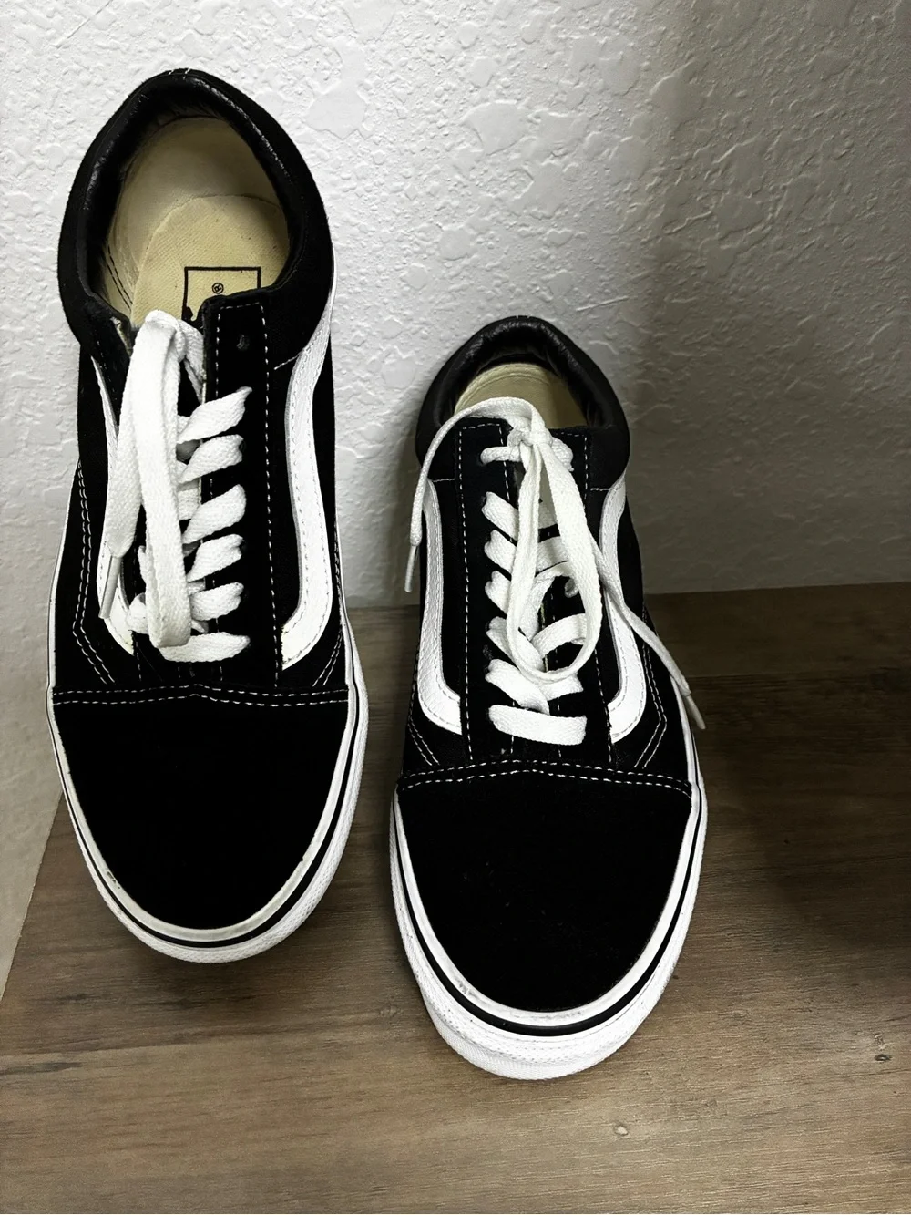 Classic Vans Black & White Skate Sneakers - unisex